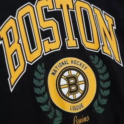 Mitchell & Ness Hoodies & Sweatshirts-Womens Logo Lt Crew 2.0 Boston Bruins