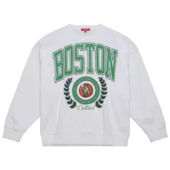 Mitchell & Ness Hoodies & Sweatshirts-Womens Logo Lt Crew 2.0 Boston Celtics