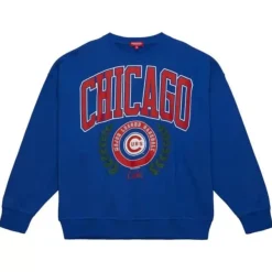 Mitchell & Ness Hoodies & Sweatshirts-Womens Logo Lt Crew 2.0 Chicago Cubs