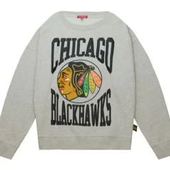 Mitchell & Ness Hoodies & Sweatshirts-Women'S Logo Lt Crew 3.0 Chicago Blackhawks