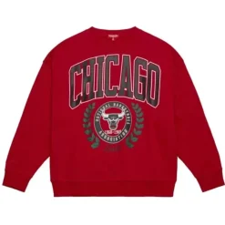 Mitchell & Ness Hoodies & Sweatshirts-Womens Logo Lt Crew 2.0 Chicago Bulls