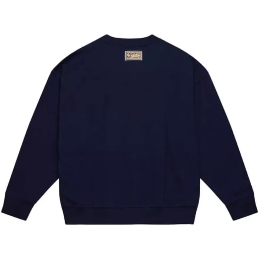 Mitchell & Ness Hoodies & Sweatshirts-Womens Logo Lt Crew 2.0 Golden State Warriors