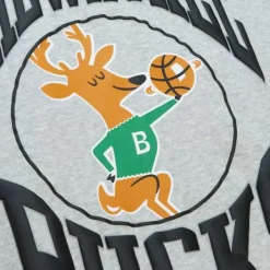 Mitchell & Ness Hoodies & Sweatshirts-Women'S Logo Lt Crew 3.0 Milwaukee Bucks