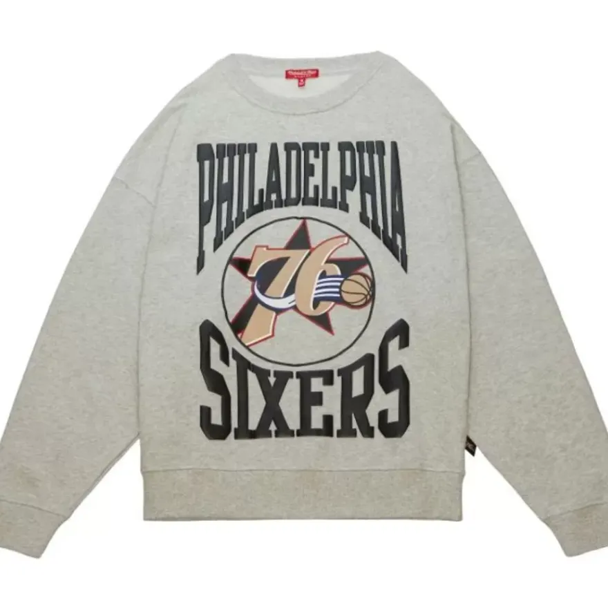 Mitchell & Ness Hoodies & Sweatshirts-Women'S Logo Lt Crew 3.0 Philadelphia 76Ers