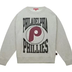 Mitchell & Ness Hoodies & Sweatshirts-Women'S Logo Lt Crew 3.0 Philadelphia Phillies