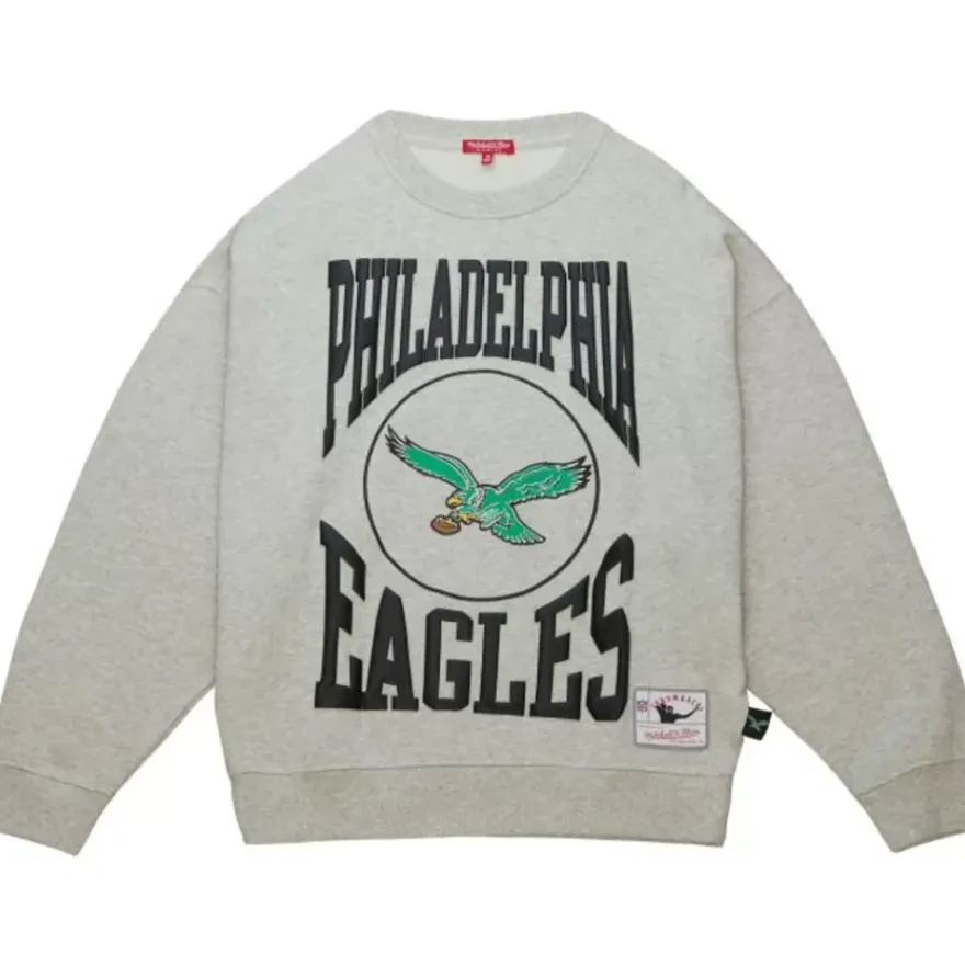 Mitchell & Ness Hoodies & Sweatshirts-Women'S Logo Lt Crew 3.0 Philadelphia Eagles