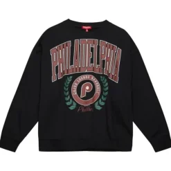 Mitchell & Ness Hoodies & Sweatshirts-Womens Logo Lt Crew 2.0 Philadelphia Phillies