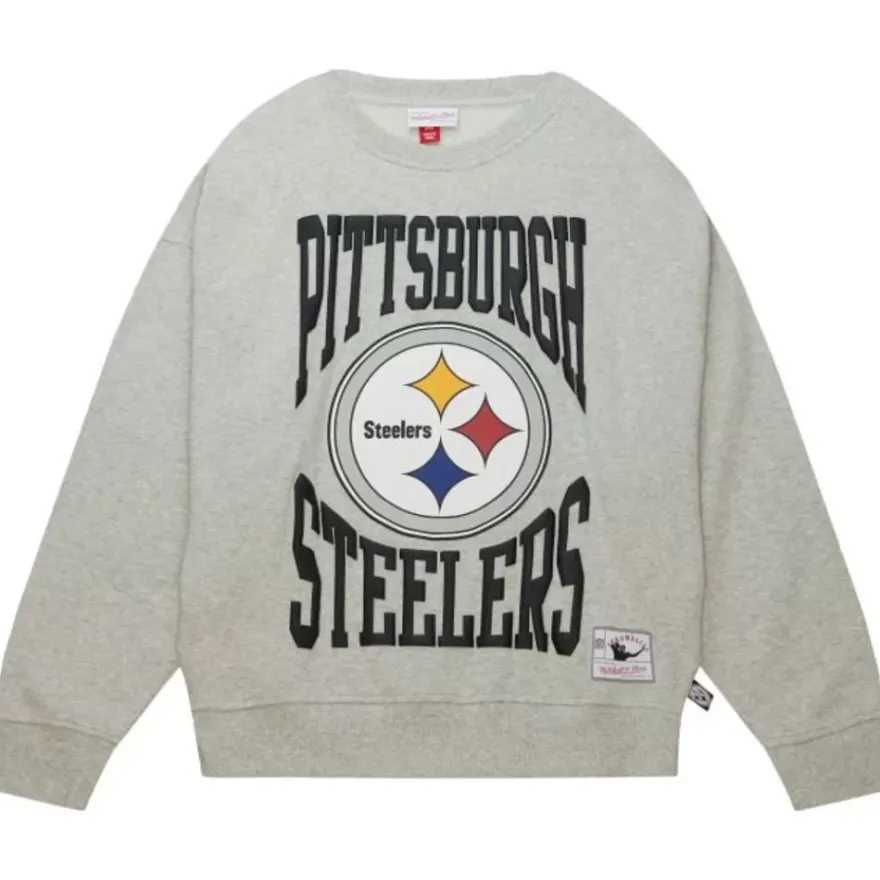 Mitchell & Ness Hoodies & Sweatshirts-Women'S Logo Lt Crew 3.0 Pittsburgh Steelers