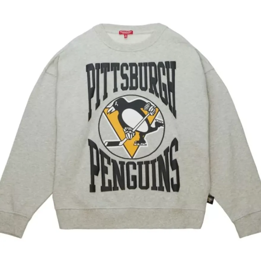 Mitchell & Ness Hoodies & Sweatshirts-Women'S Logo Lt Crew 3.0 Pittsburgh Penguins