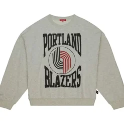 Mitchell & Ness Hoodies & Sweatshirts-Women'S Logo Lt Crew 3.0 Portland Trail Blazers