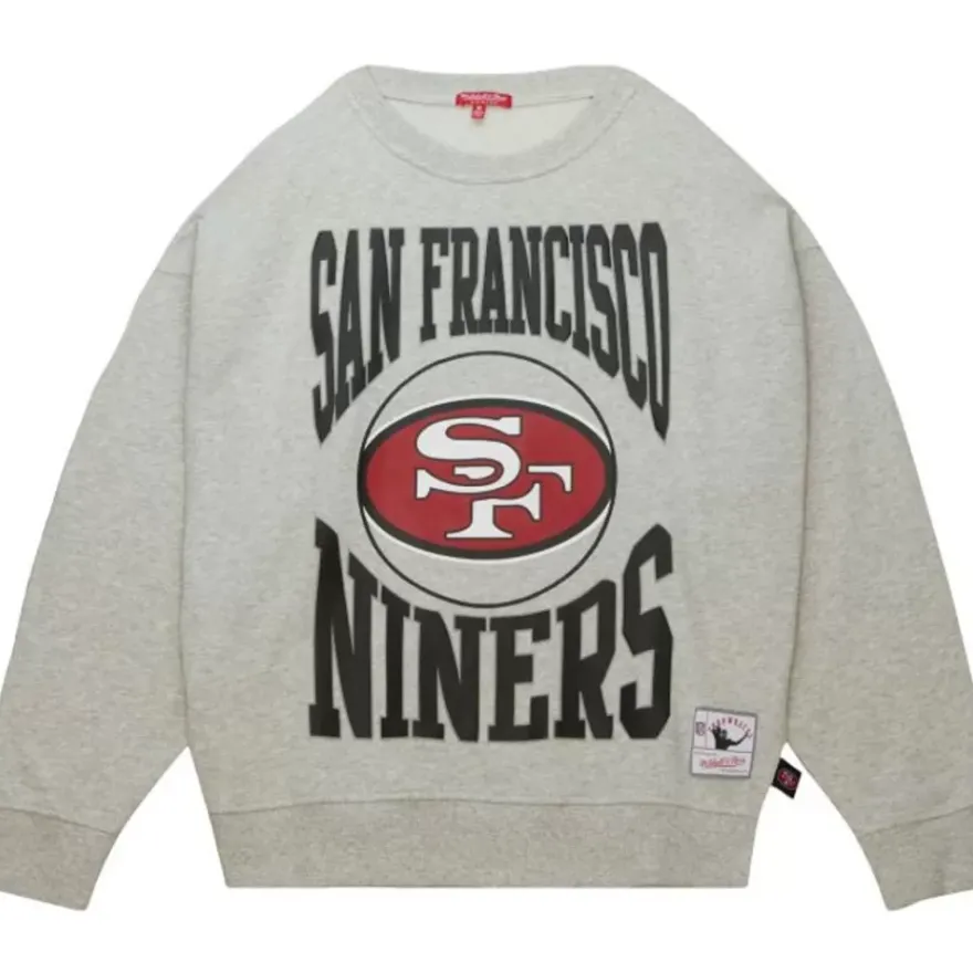 Mitchell & Ness Hoodies & Sweatshirts-Women'S Logo Lt Crew 3.0 San Francisco 49Ers