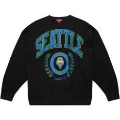Mitchell & Ness Hoodies & Sweatshirts-Womens Logo Lt Crew 2.0 Seattle Sounders Fc