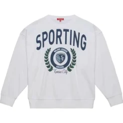 Mitchell & Ness Hoodies & Sweatshirts-Womens Logo Lt Crew 2.0 Sporting Kansas City
