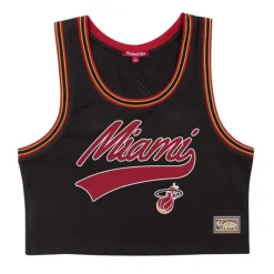 Mitchell & Ness T-Shirts & Tops-Women'S Mesh Crop Tank Miami Heat