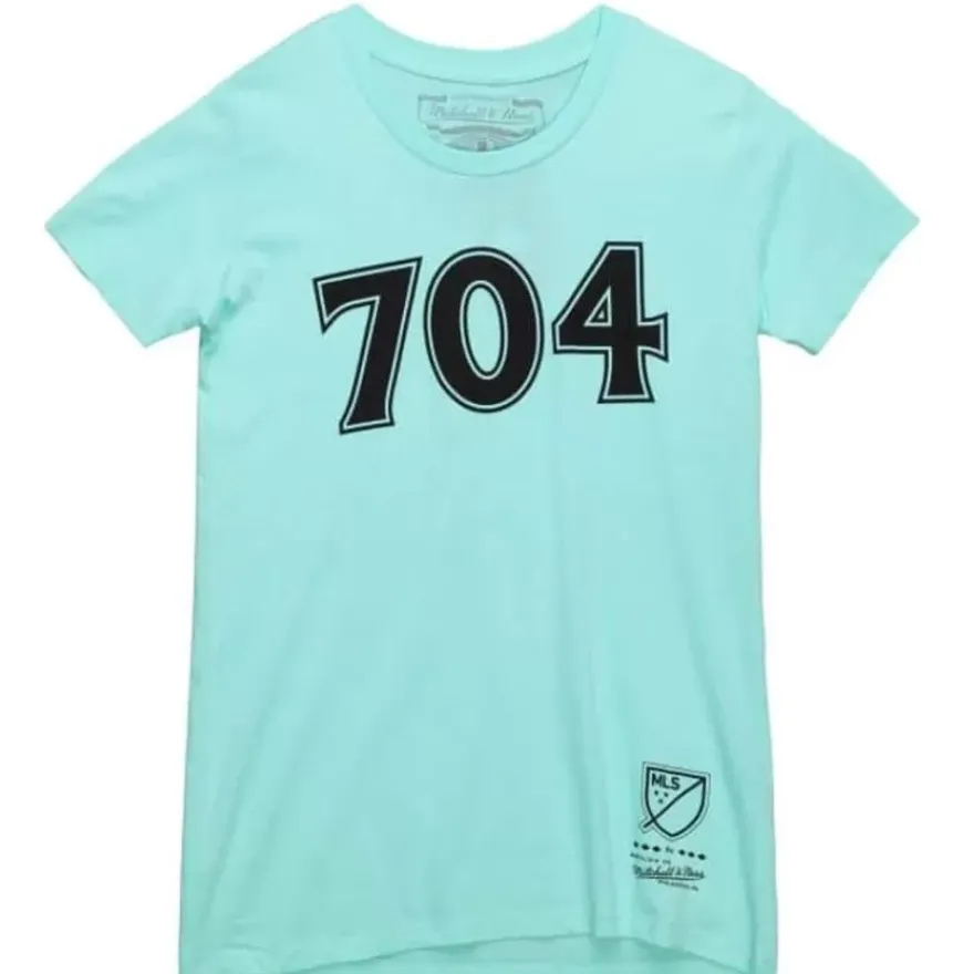Mitchell & Ness T-Shirts & Tops-Womens Minted Area Code Tee Charlotte Fc