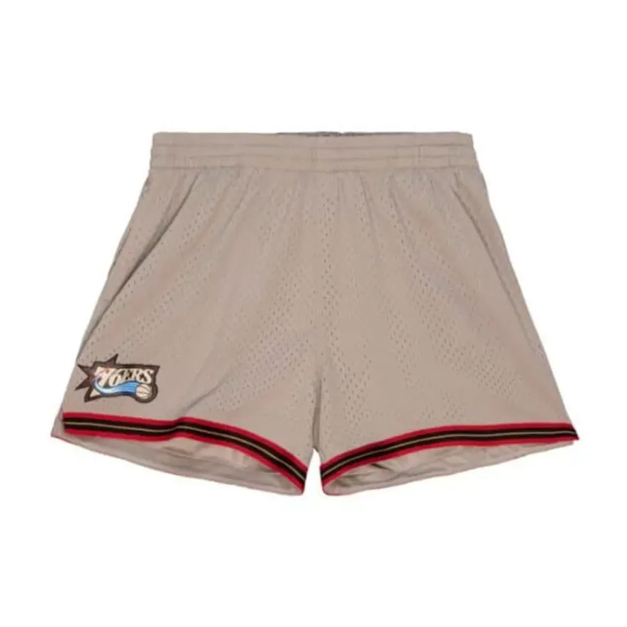 Mitchell & Ness Shorts-Womens Mushroom Shorts Philadelphia 76Ers