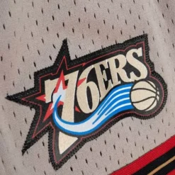 Mitchell & Ness Shorts-Womens Mushroom Shorts Philadelphia 76Ers