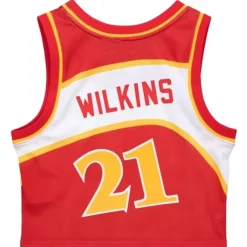 Mitchell & Ness T-Shirts & Tops-Womens N&N Crop Tank Atlanta Hawks 1986 Dominique Wilkins