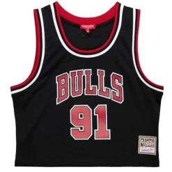Mitchell & Ness T-Shirts & Tops-Womens N&N Crop Tank Chicago Bulls 1997 Dennis Rodman