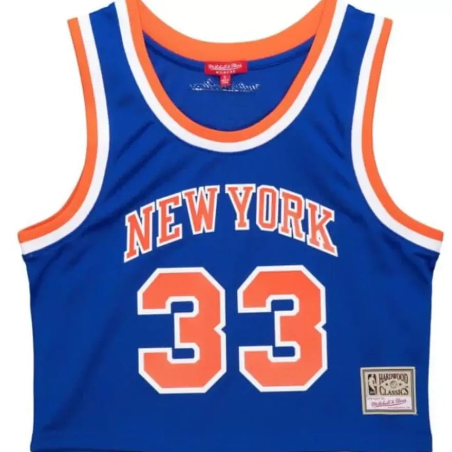 Mitchell & Ness T-Shirts & Tops-Womens N&N Crop Tank New York Knicks 1991 Patrick Ewing