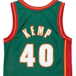 Mitchell & Ness T-Shirts & Tops-Womens N&N Crop Tank Seattle Supersonics 1995 Shawn Kemp