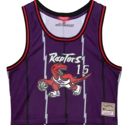 Mitchell & Ness T-Shirts & Tops-Womens N&N Crop Tank Toronto Raptors 1998 Vince Carter