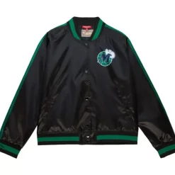 Mitchell & Ness Jackets & Outerwear-Women'S Raglan Satin Jacket Dallas Mavericks