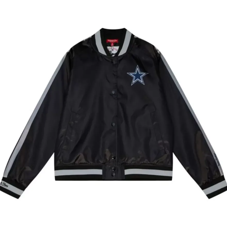 Mitchell & Ness Jackets & Outerwear-Women'S Raglan Satin Jacket Dallas Cowboys