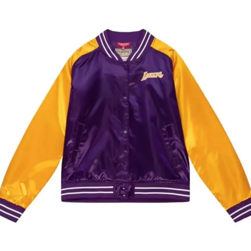 Mitchell & Ness Jackets & Outerwear-Womens Satin Jacket 2.0 Los Angeles Lakers