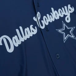 Mitchell & Ness T-Shirts & Tops-Women'S Ss Button Crop Dallas Cowboys