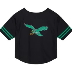 Mitchell & Ness T-Shirts & Tops-Women'S Ss Button Crop Philadelphia Eagles