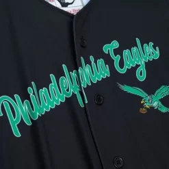 Mitchell & Ness T-Shirts & Tops-Women'S Ss Button Crop Philadelphia Eagles