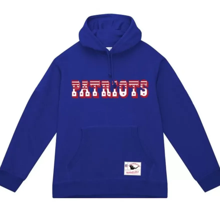 Mitchell & Ness Hoodies & Sweatshirts-Wordmark 1 Hoodie New England Patriots