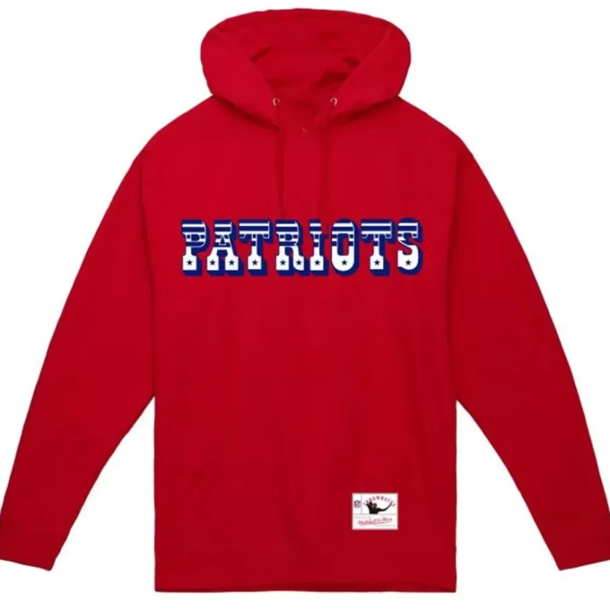 Mitchell & Ness Hoodies & Sweatshirts-Wordmark 1 Hoodie New England Patriots
