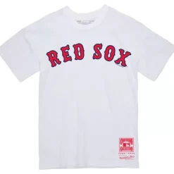 Mitchell & Ness T-Shirts & Tops-Wordmark 2 Tee Boston Red Sox