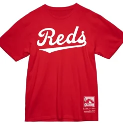 Mitchell & Ness T-Shirts & Tops-Wordmark 1 Tee Cincinnati Reds