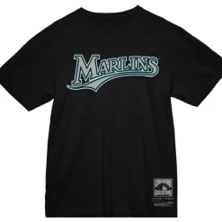 Mitchell & Ness T-Shirts & Tops-Wordmark 2 Tee Florida Marlins