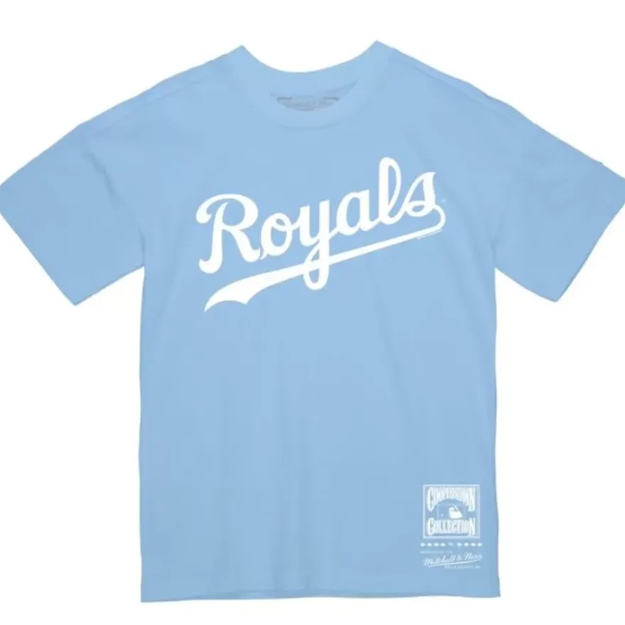Mitchell & Ness T-Shirts & Tops-Wordmark 2 Tee Kansas City Royals