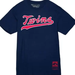 Mitchell & Ness T-Shirts & Tops-Wordmark 1 Tee Minnesota Twins