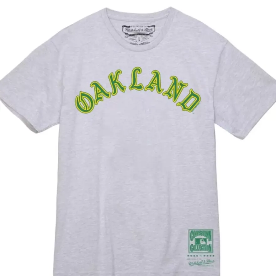 Mitchell & Ness T-Shirts & Tops-Wordmark 1 Tee Oakland Athletics