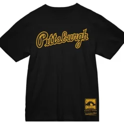 Mitchell & Ness T-Shirts & Tops-Wordmark 2 Tee Pittsburgh Pirates